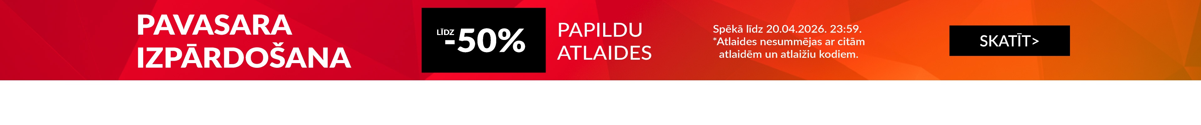 Pavasara izpārdošana