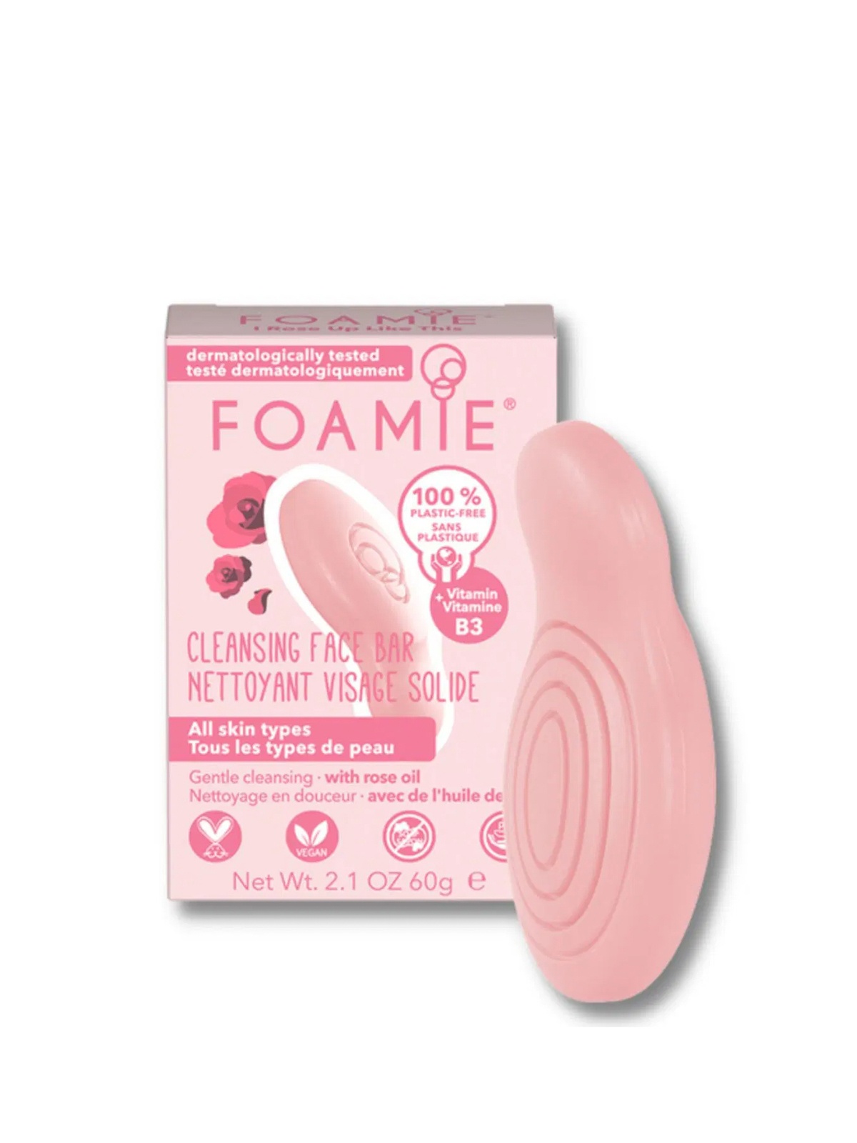 FOAMIE | Мыло для очищения лица с витамином B3 и розовым маслом, для всех  типов кожи, 60 г | Membershop.ee