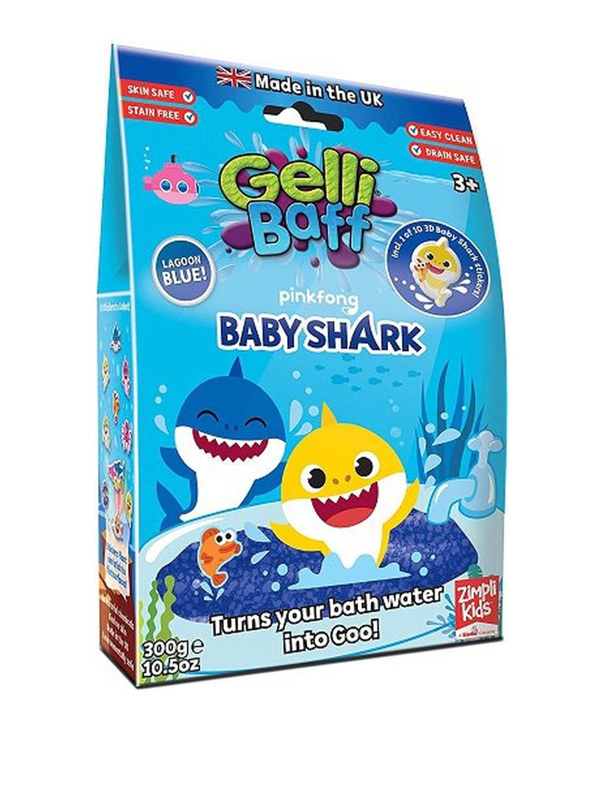 ZIMPLI KIDS | Желе для игры в ванной BABY SHARK, голубое, 300 г |  Membershop.ee